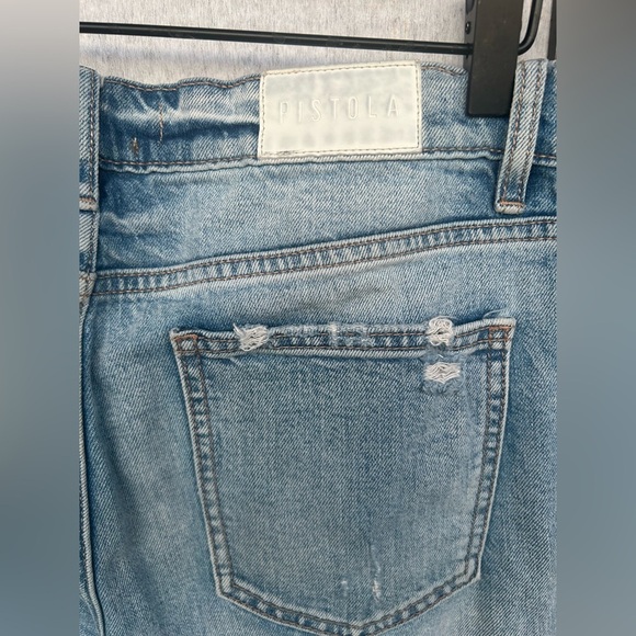 Pistola Women's Size 29 Charlie High Rise Straight Leg Jeans Blue Light Wash - Picture 4 of 4